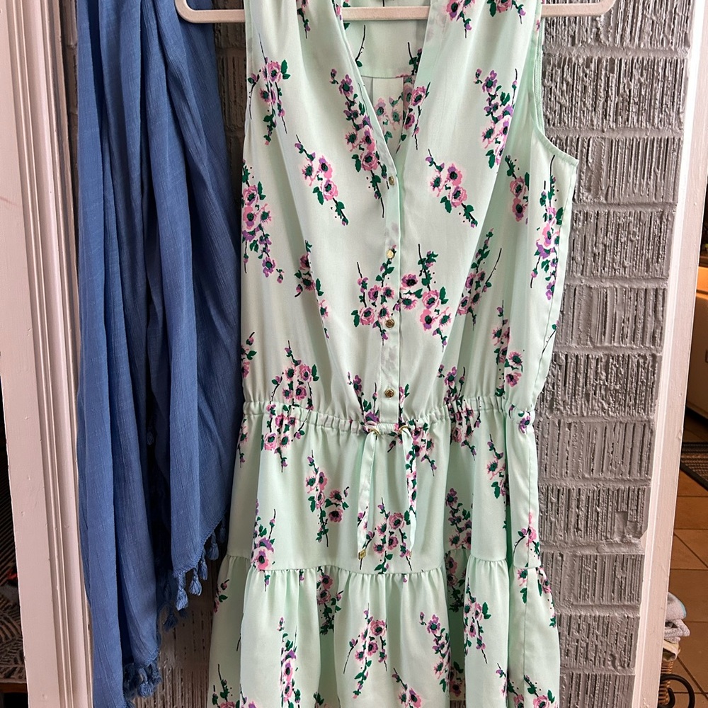 Juicy Couture Mint Floral Blouse